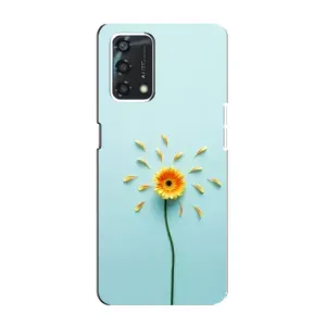 Чехлы с Цветами для Oppo A95 (VPrint) (Желтый цветок)