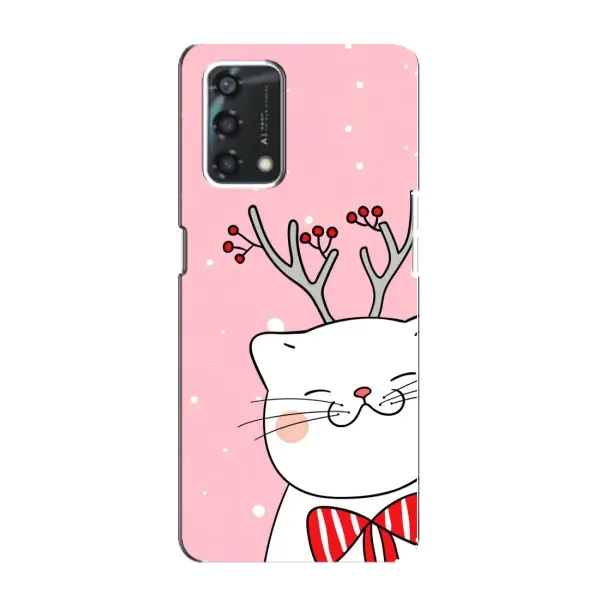 Чехол с принтом «Зимний кот» для OPPO A95 Чехол с принтом «Зимний кот» для OPPO A95
