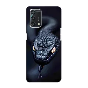 Чехол с картинкой «Хищники» для Oppo A95 (Черная змея)