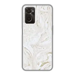 Мраморный чехол на Oppo A96 (VPrint) (Белый мрамор)