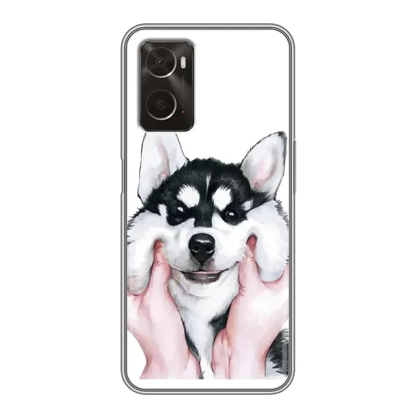Чехол с принтом «Довольный Хаски» для OPPO A96