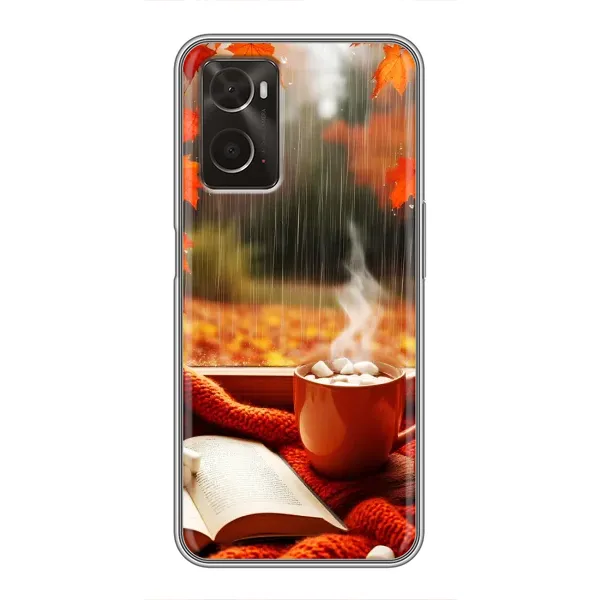 Чехол с принтом «Кофе и дождь» для OPPO A96