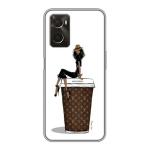 Чехлы Луи Витон для Oppo A96 (AlphaPrint - LOUIS VUITTON) (кофе LOUIS VUITTON)
