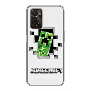 Чехол Майнкрафт на Oppo A96 (AlphaPrint) Minecraft (крипер Майнкрафт)