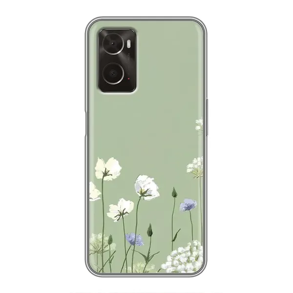 Чехол с принтом «Цветы на зеленом» для OPPO A96
