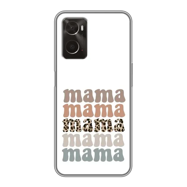 Чехол с принтом «Текстовый коллаж мама» для OPPO A96