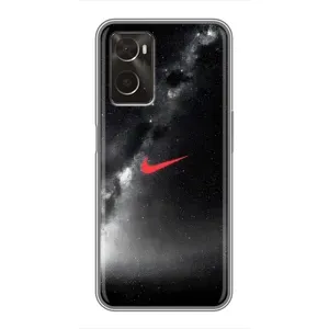 Чехол для Oppo A96 - с принтом Найк (AlphaPrint) (Найк красный)