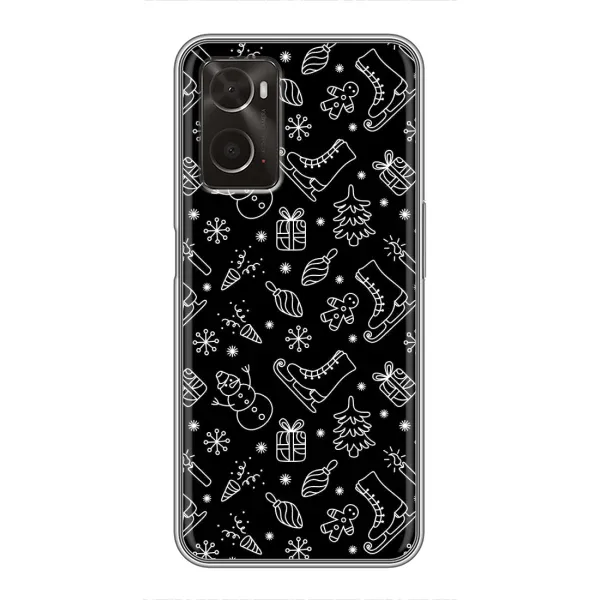 Чехол с принтом «Новогодний фон» для OPPO A96 Чехол с принтом «Новогодний фон» для OPPO A96