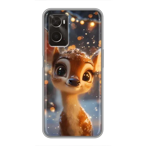 Чехол с принтом «Олененок среди гирлянд» для OPPO A96