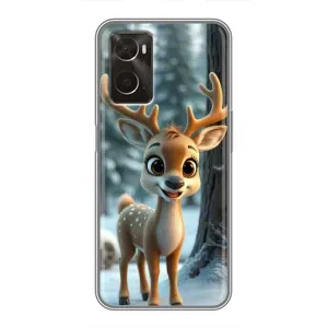 Чехол с принтом «Олененок в лесу» для OPPO A96