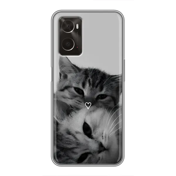 Чехол с принтом «Пара котов» для OPPO A96