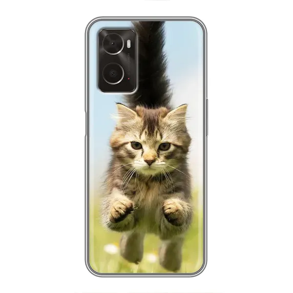 Чехол с принтом «Прыжок кота» для OPPO A96