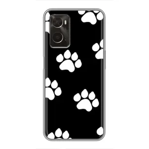 Чехлы с собаками для Oppo A96 (VPrint) (Следы собаки)