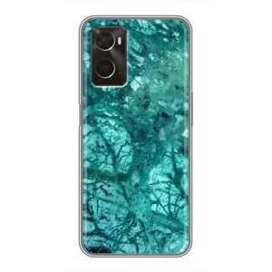 Мраморный чехол на Oppo A96 (VPrint) (Зеленый мрамор)
