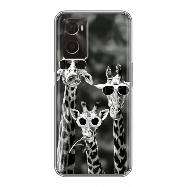 Чехол с принтом «Жирафы в очках» для OPPO A96