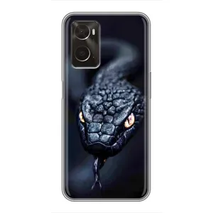 Чехол с картинкой «Хищники» для Oppo A96 (Черная змея)