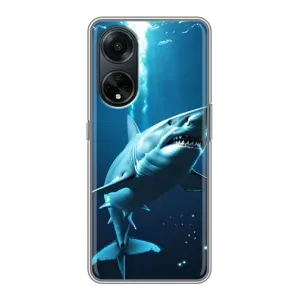 Чехол с картинкой «Хищники» для Oppo A98 (Акула под водой)