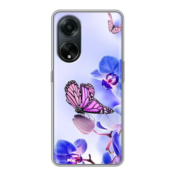 Чехол с принтом «Бабочка на цветочке» для OPPO A98 Чехол с принтом «Бабочка на цветочке» для OPPO A98