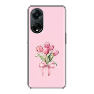 Чохол з розовим принтом для Oppo A98 (Букет квітів)