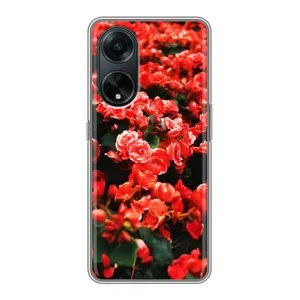 Чохли з квітами для Oppo A98 (VPrint) (Квіти червоні)