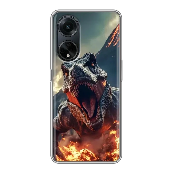 Чехол с принтом «Огненный динозавр» для OPPO A98 Чехол с принтом «Огненный динозавр» для OPPO A98
