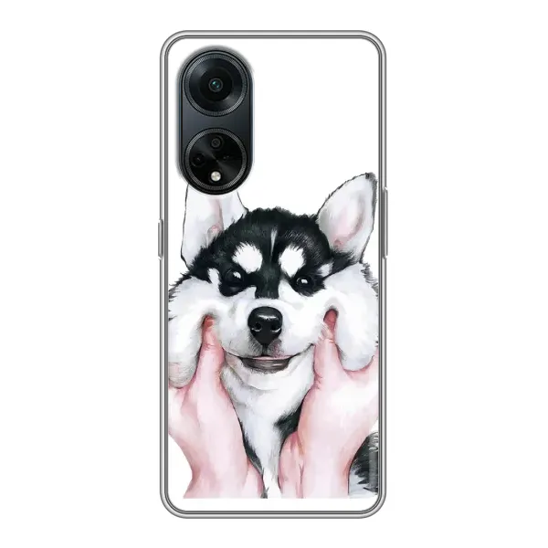 Чехол с принтом «Довольный Хаски» для OPPO A98