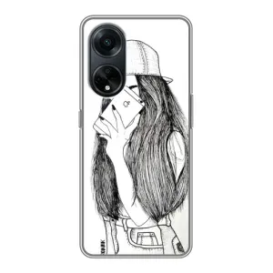 Чохол з друком для Oppo A98 - (Мода) (AlphaPrint) (Фото дівчини)