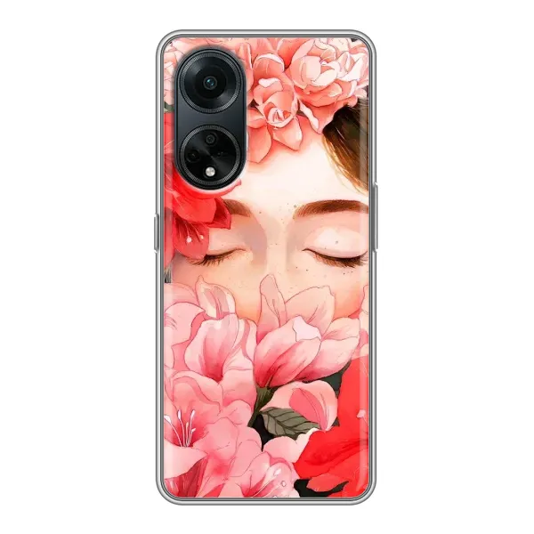 Чехол с принтом «Глаза в цветах» для OPPO A98