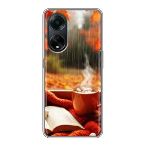 Чохол з унікальним дизайном 'Осінь з кавою' для Oppo A98 (Кава і дощ)