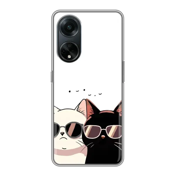 Чехол с принтом «Коты в очках» для OPPO A98