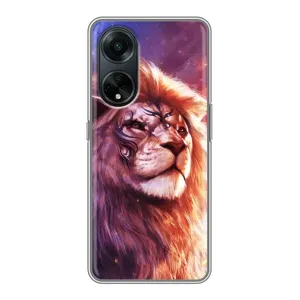 Чехол со Львом для Oppo A98 (VPrint) (Красочный Лев)