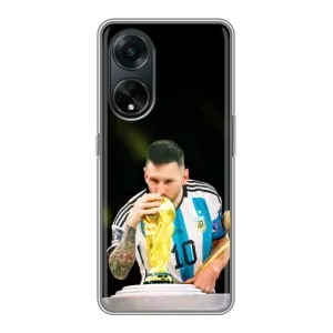 Чехлы для Oppo A98 (Leo чемпион) (AlphaPrint) (Кубок Месси)