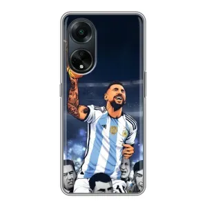 Чехлы для Oppo A98 (Leo чемпион) (AlphaPrint) (Месси с кубком)