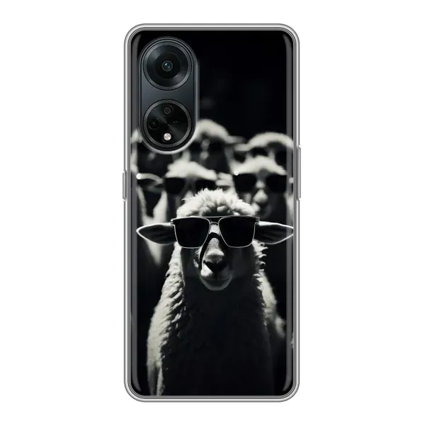 Чехол с принтом «Овечка в очках» для OPPO A98