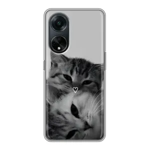 Чехол с рисунком кот на Oppo A98 (Пара котов)