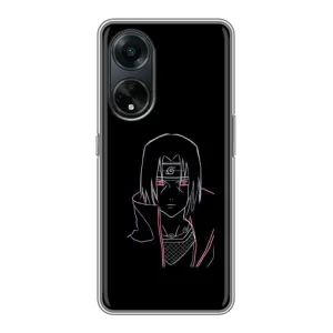 Чехлы на тему: Итачи Учиха для Oppo A98 (AlphaPrint) (силуэт Итачи)
