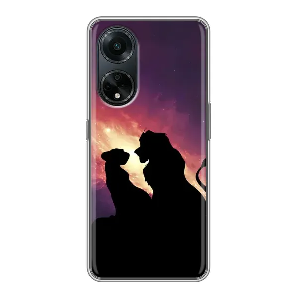 Чохол з принтом «Силует Сімба і Налу» для OPPO A98