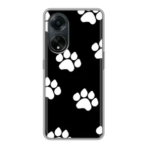 Чехлы с собаками для Oppo A98 (VPrint) (Следы собаки)