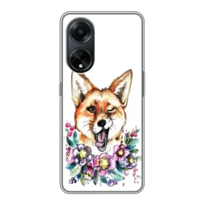 Чохли з картинкою Лисичка для Oppo A98 (VPrint) (Весела лисичка)