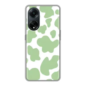Чохол з принтом корови на OPPO A98:
ОППО А98 (Зелений принт)