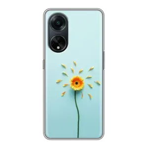 Чохли з квітами для Oppo A98 (VPrint) (Жовта квітка)