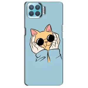 Чехол на Оппо Ф17 Про с Котами (VPrint) (Котик в очках)