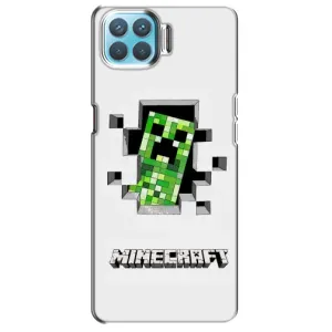 Чехол Майнкрафт на Oppo F17 Pro (AlphaPrint) Minecraft (крипер Майнкрафт)