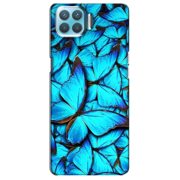 Чехол с принтом «Синие бабочки» для OPPO F17 Pro