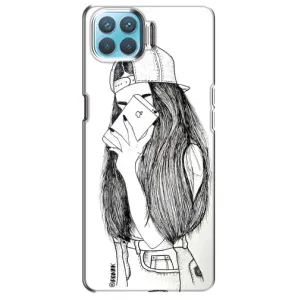 Чехол с печатью для Oppo F17 - (Мода) (AlphaPrint) (Фото девочки)