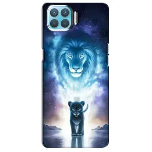 Чехол со Львом для Oppo F17 (VPrint) (Маленький лев)