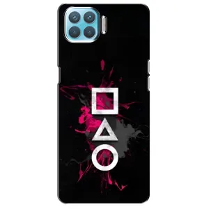 Чехол Гра в кальмара для Oppo F17 (Символы Игра кальмара)