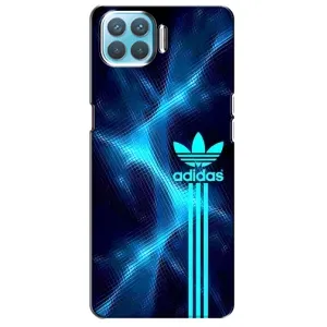 Чехлы Адидас для Oppo F17 (AlphaPrint) (Синий Адидас)