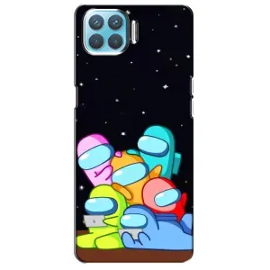 Чехол Амонг Ас для Oppo F17 (AlphaPrint) (Скины в космосе)