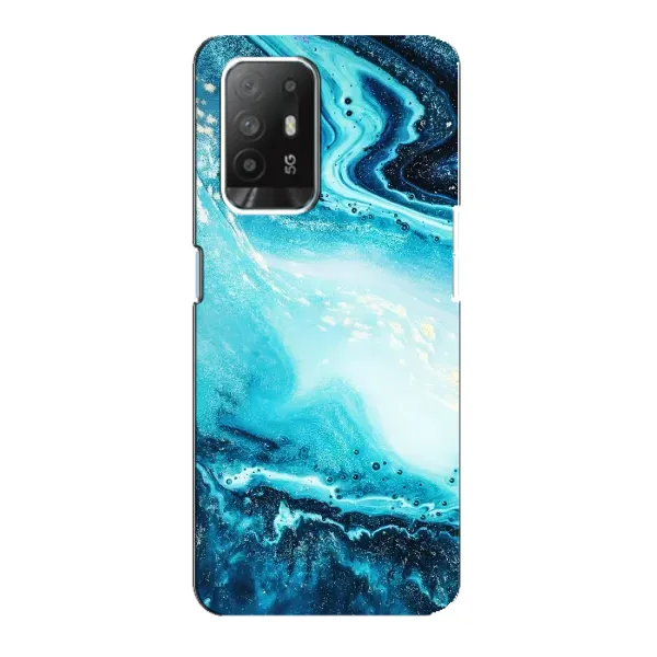 Чохол з принтом «Блакитний мрамор» для OPPO F19 Pro Plus 5G